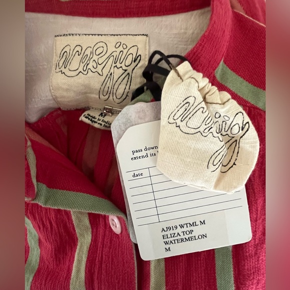 Ace & Jig Eliza Top in Watermelon Size Medium New with Tags - Picture 6 of 11